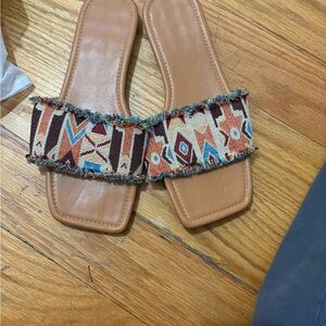 Colorful Patterned Women's Slide Sandals